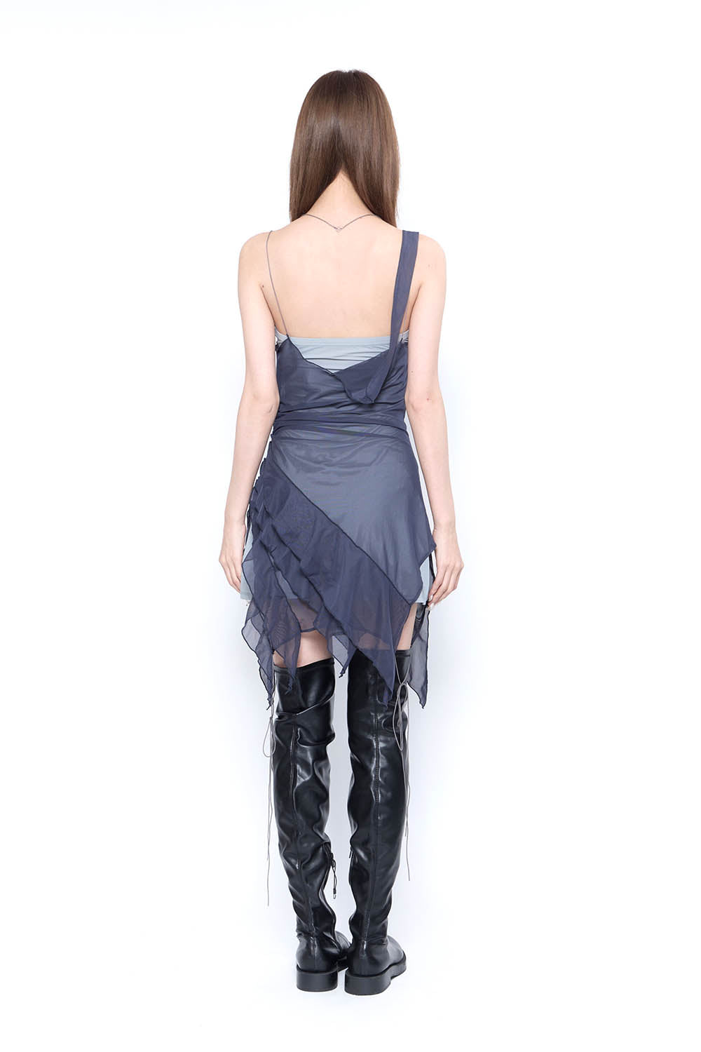 S ruffle tulle dress