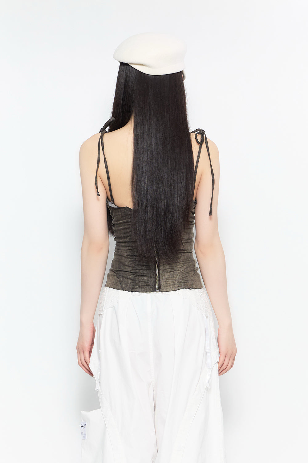 theredthread veil bare tops グレーホワイト THEREDTHREAD / ザレッドスレッド】veil bare tops