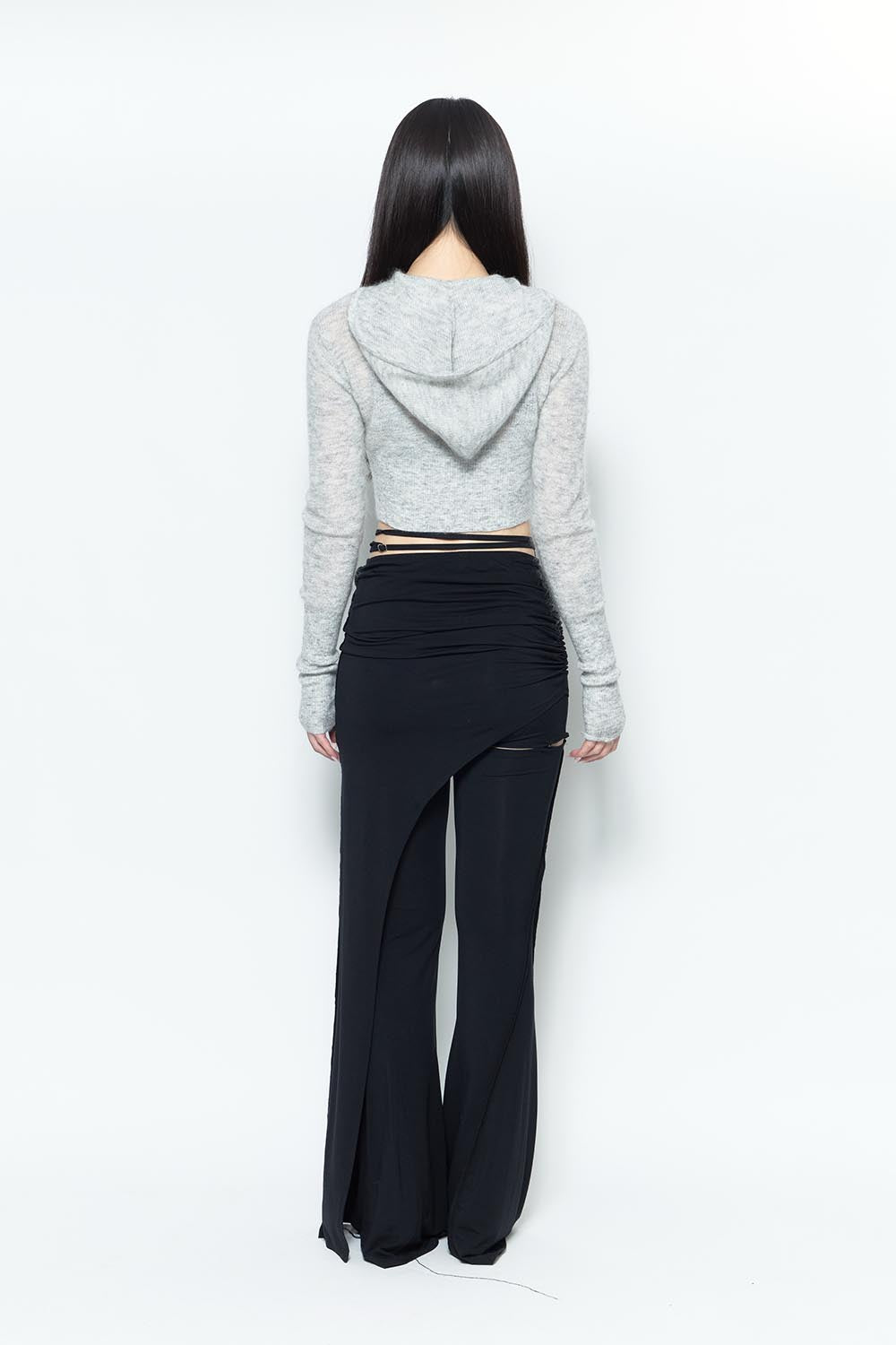 S script layered skirt pants