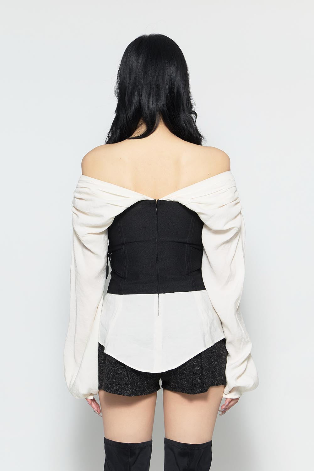 S burlesque corset blouse