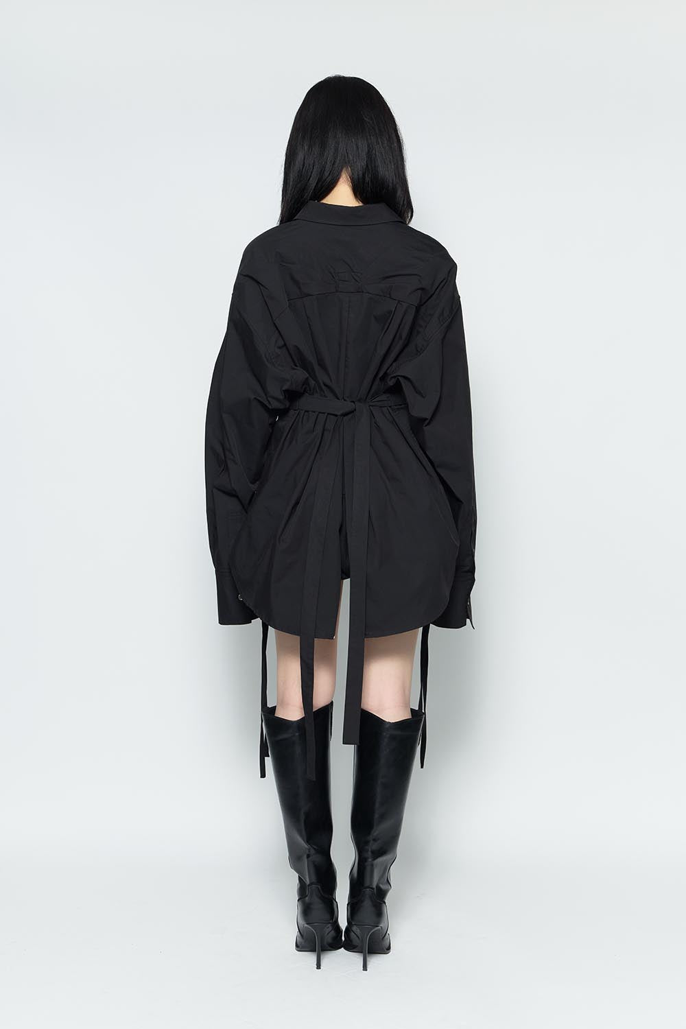 S slit shirt dress