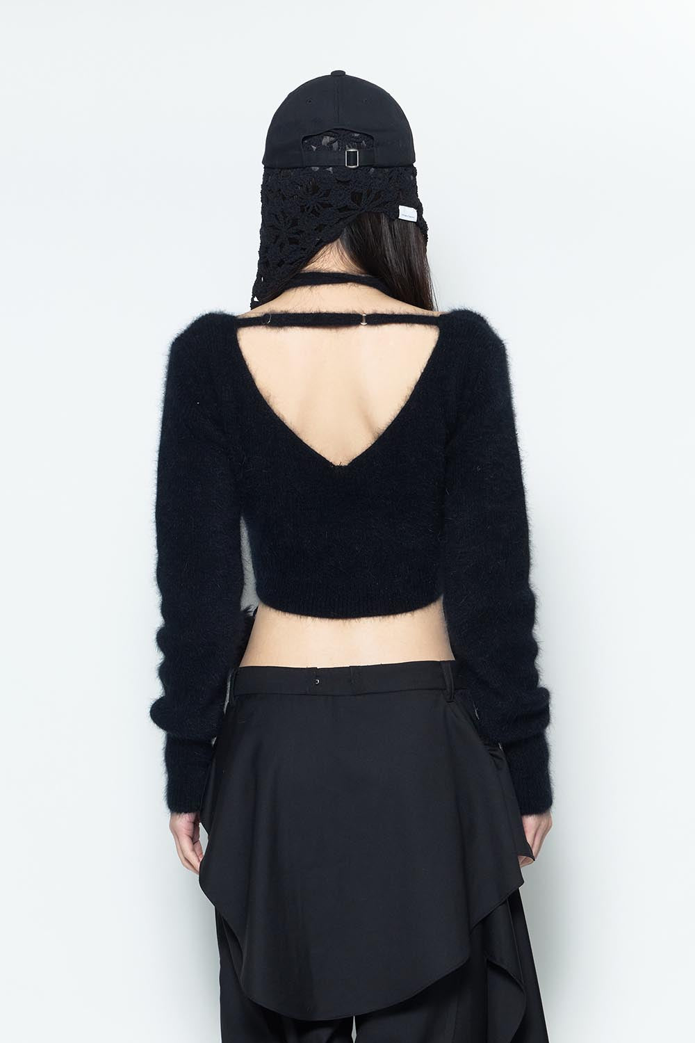 S fluffy tie tops cropped