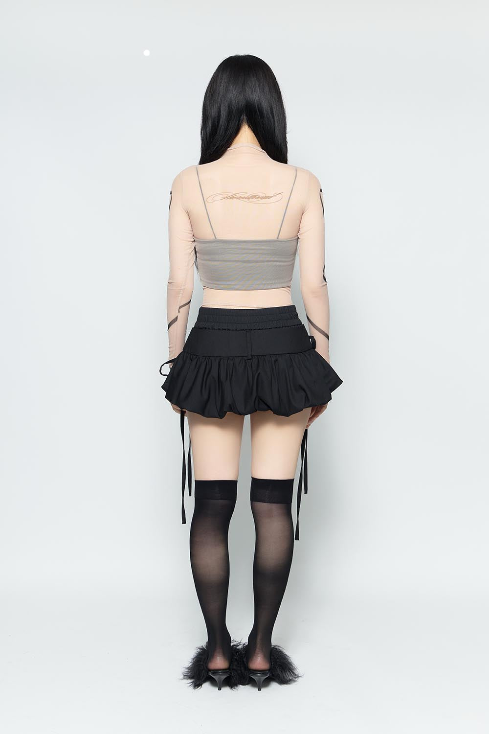 S layered balloon skirt