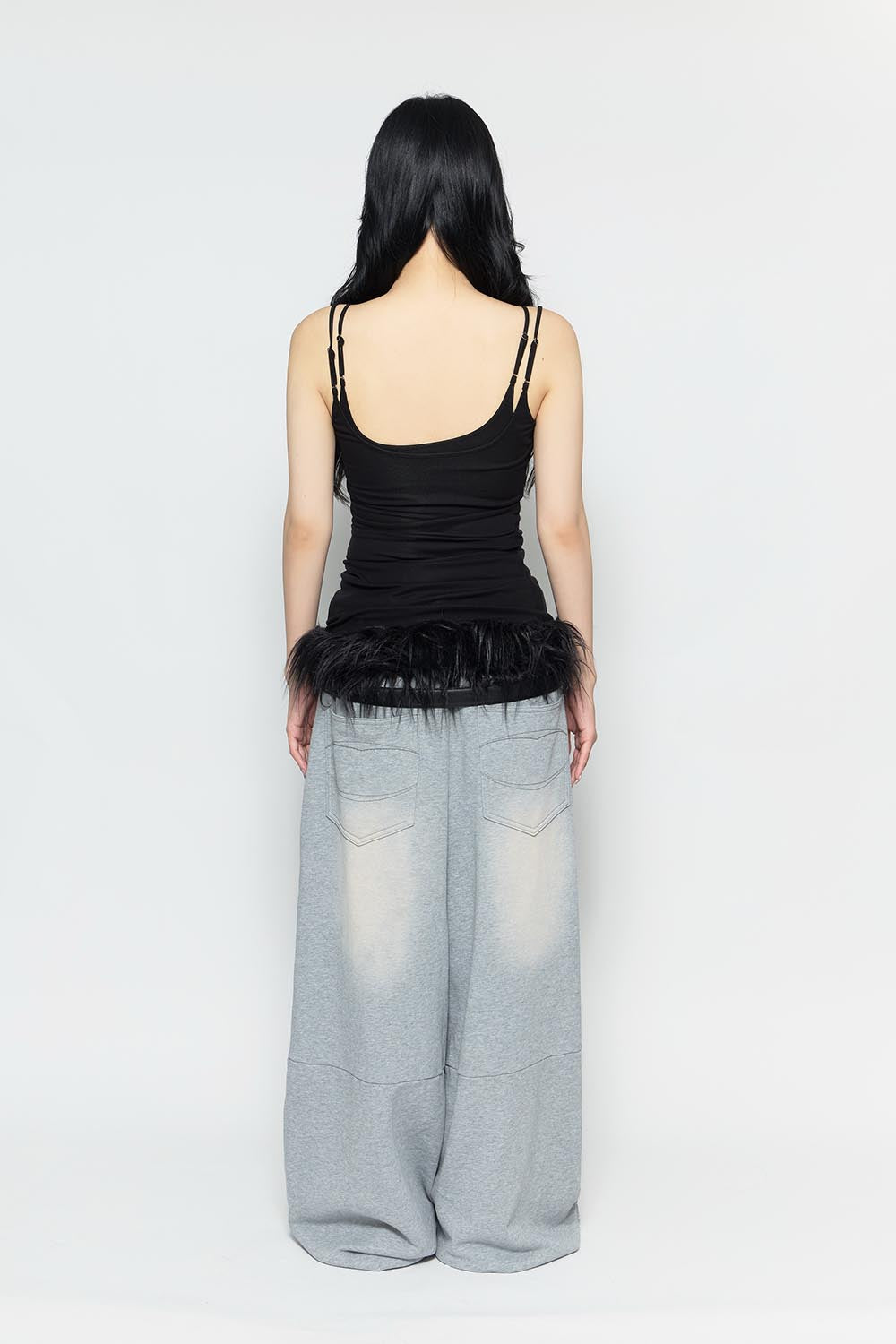 S blasted belt sweat pants
