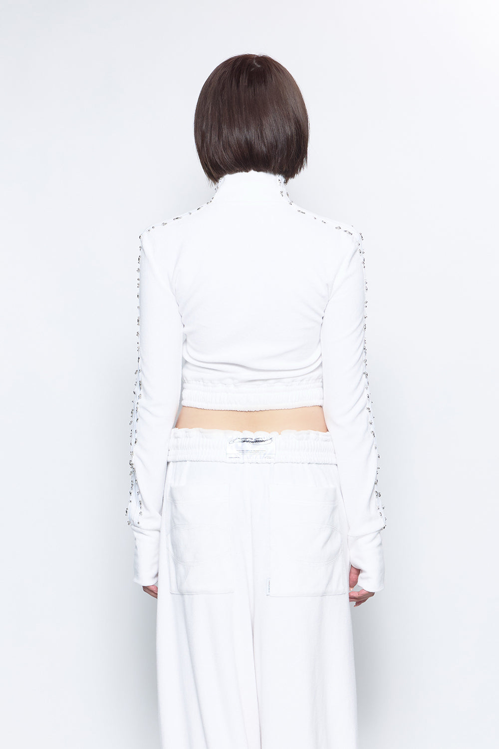 S beaded track jersey jacket