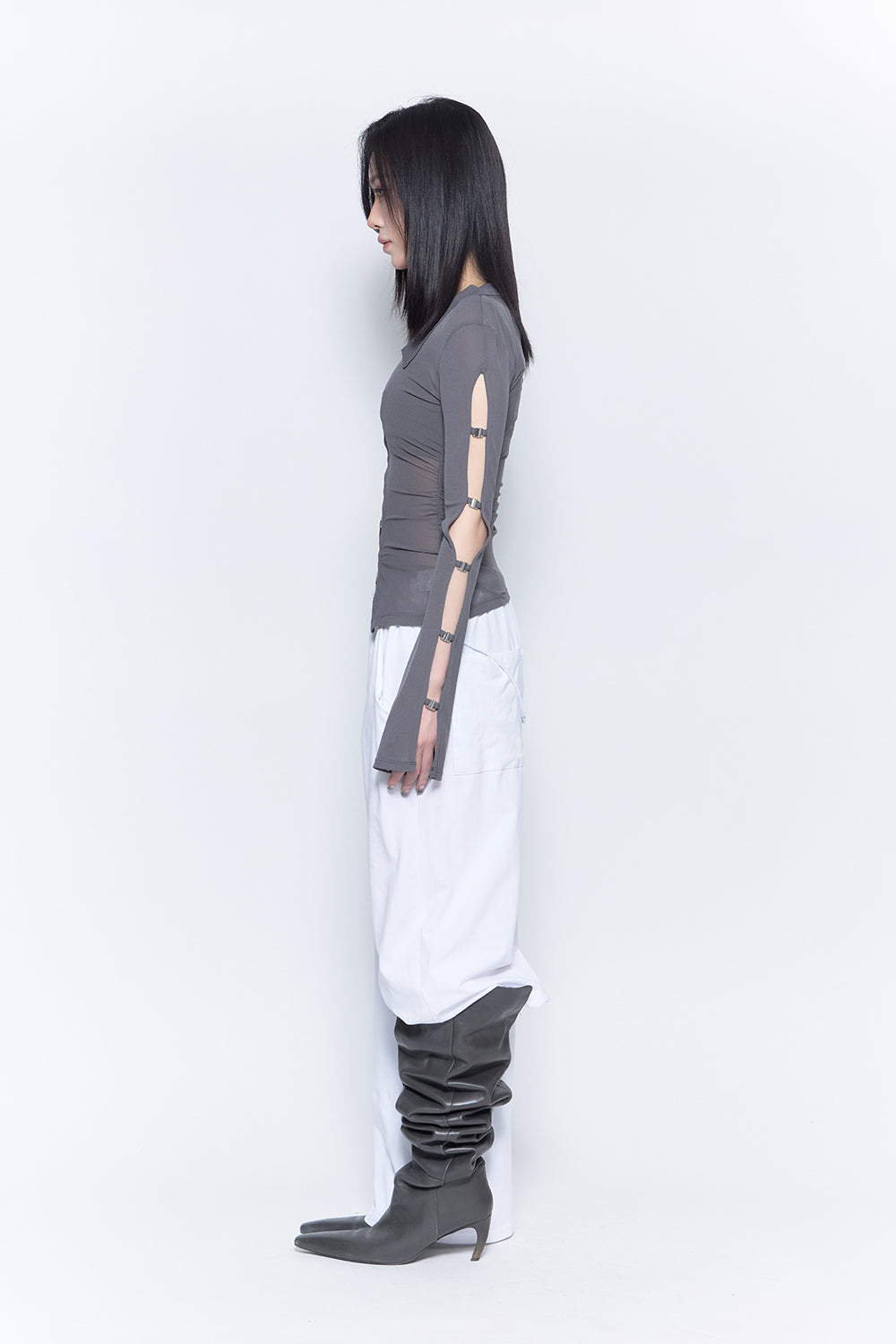 logo gradation pants