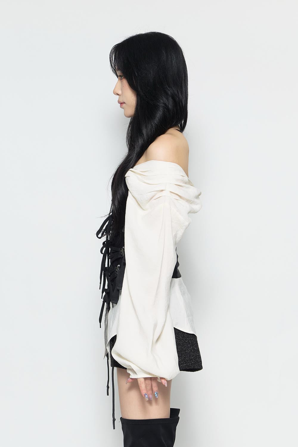 S burlesque corset blouse