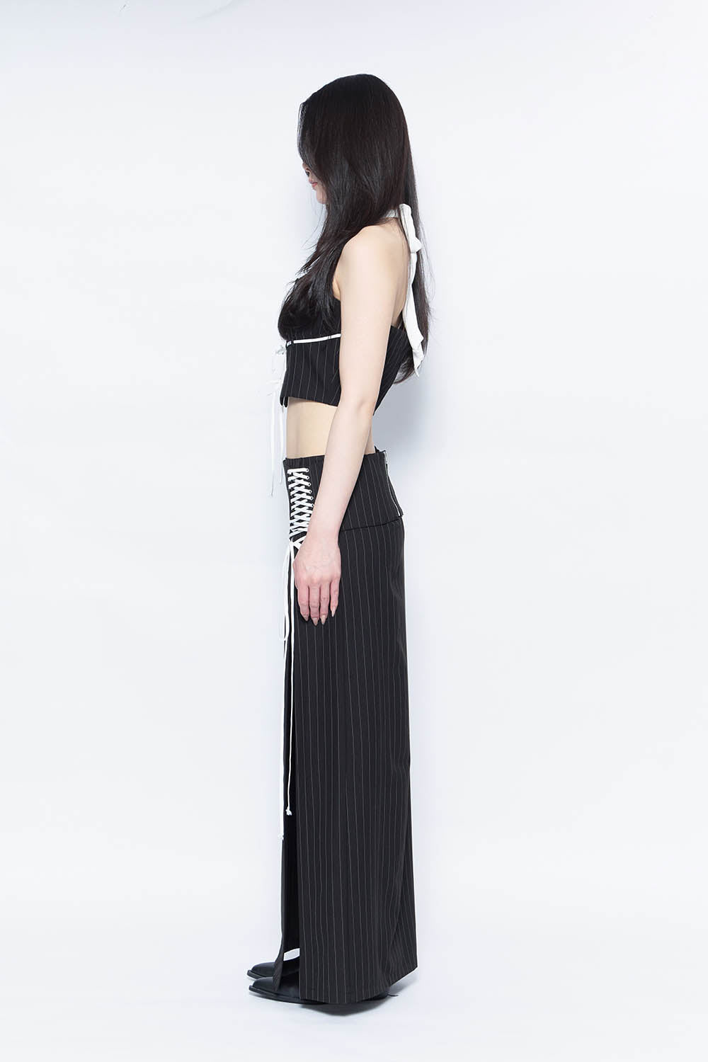 THEREDTHREAD / ザレッドスレッド】S lace up corset skirt