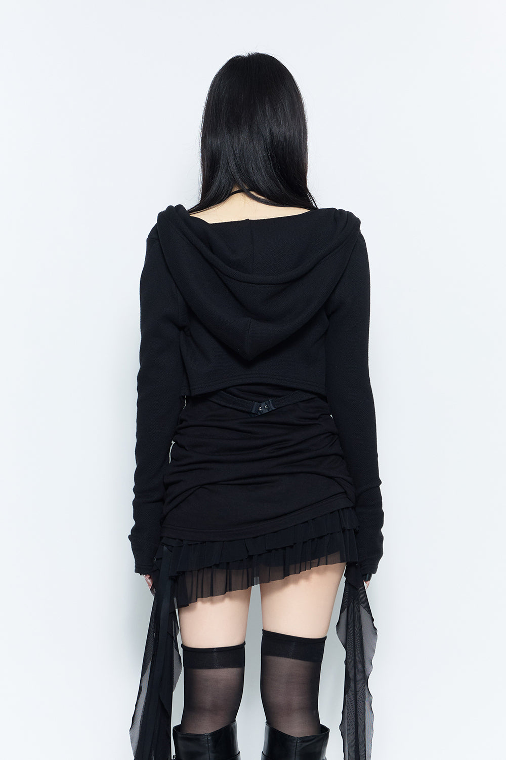 THEREDTHREAD】veiled hood hook tops