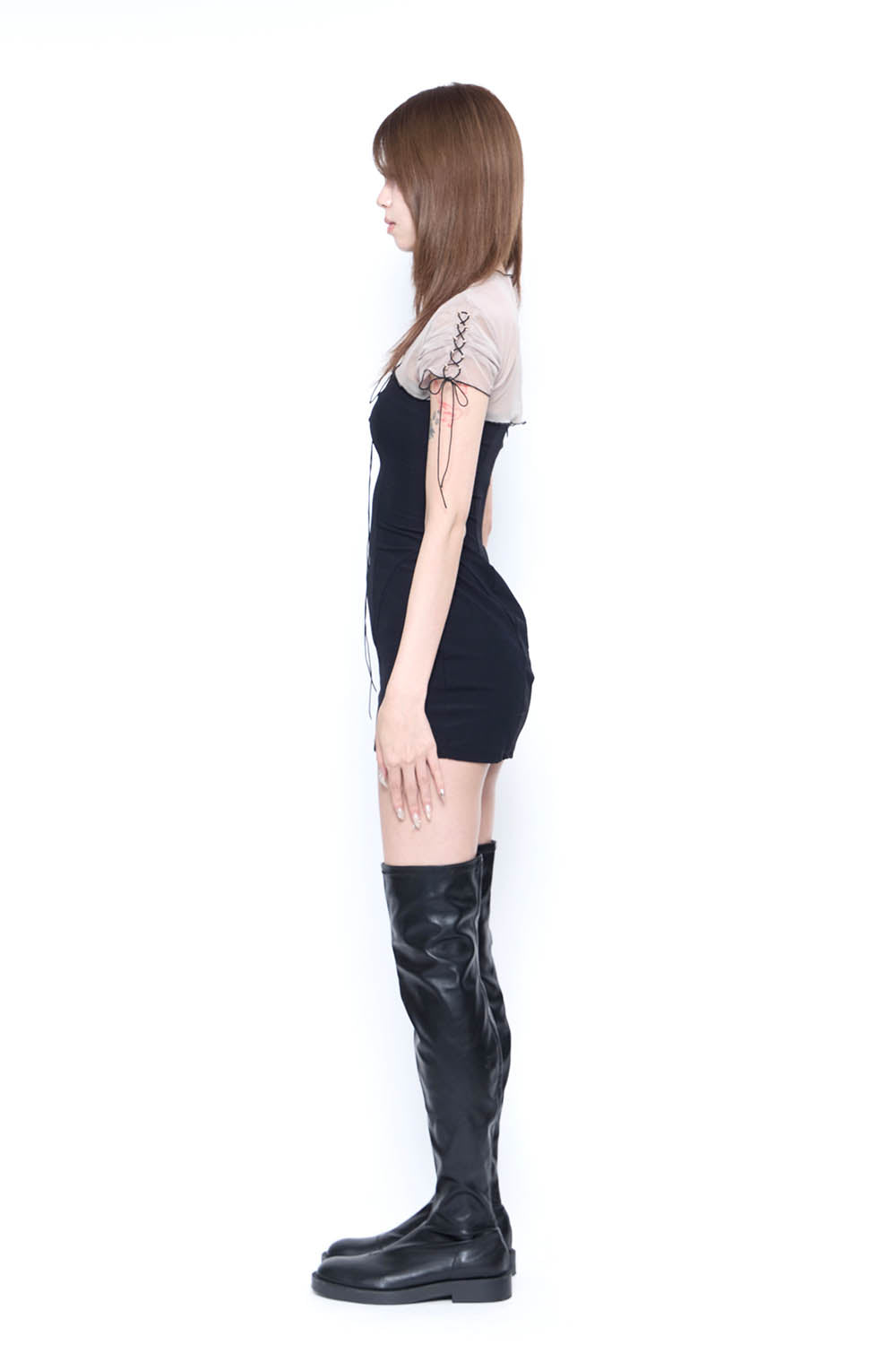 ワンピース S lace up dress mini THEREDTHREAD THEREDTHREAD】S lace up dress mini