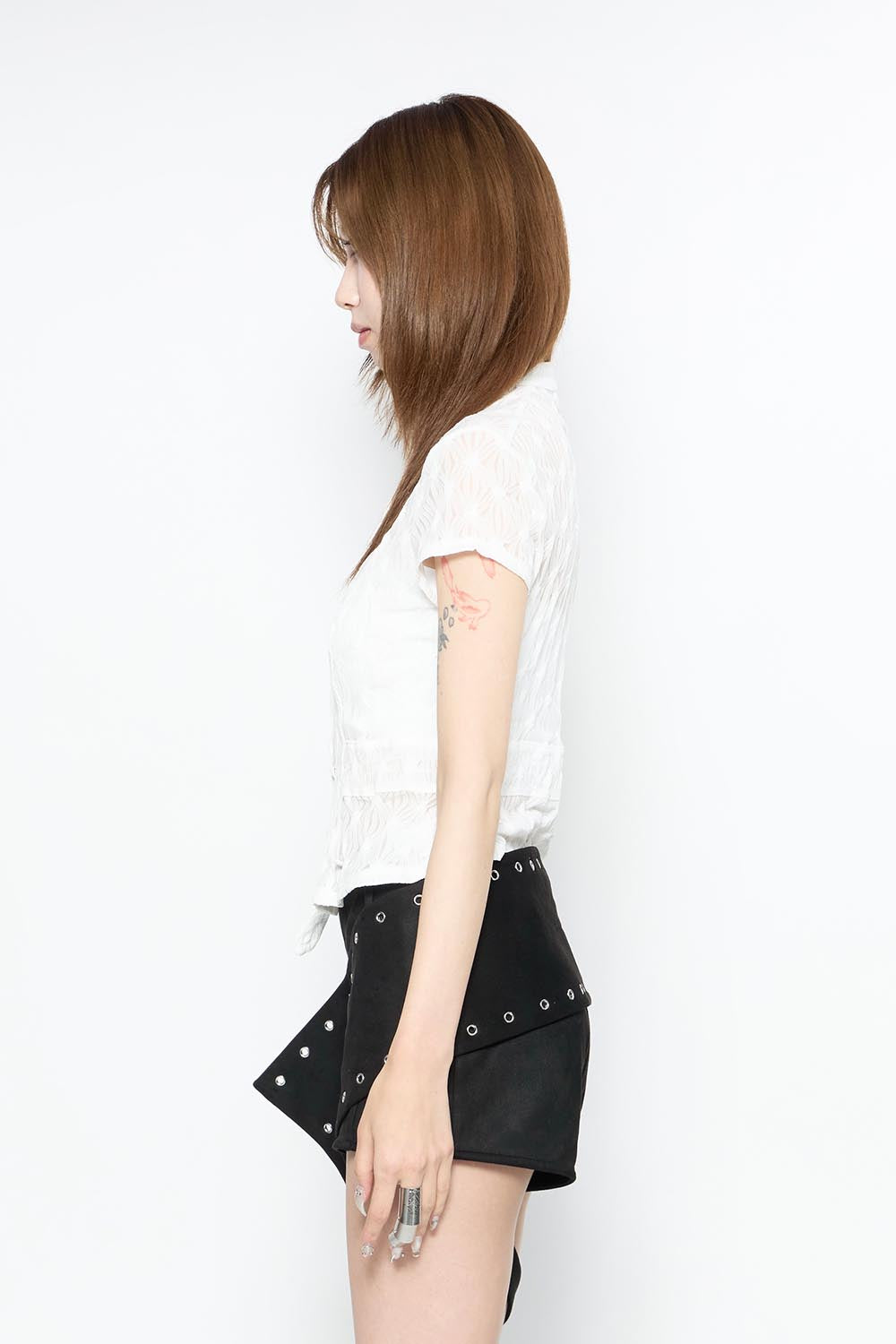 THEREDTHREAD / ザレッドスレッド】S front belt blouse