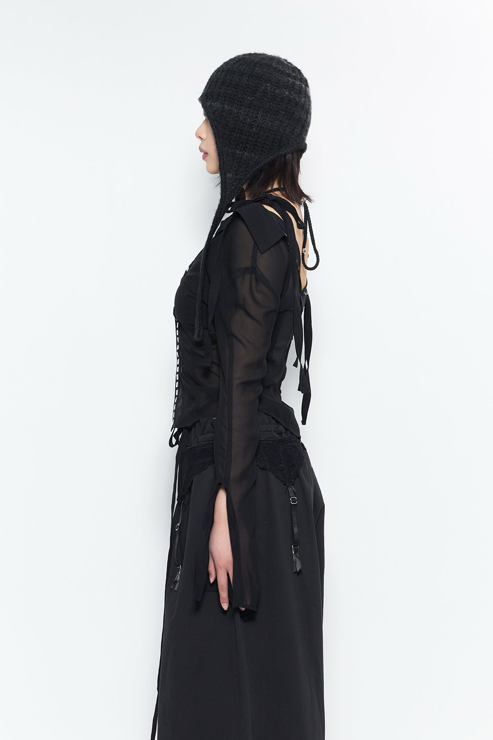THEREDTHREAD / ザレッドスレッド】metal trim shirt