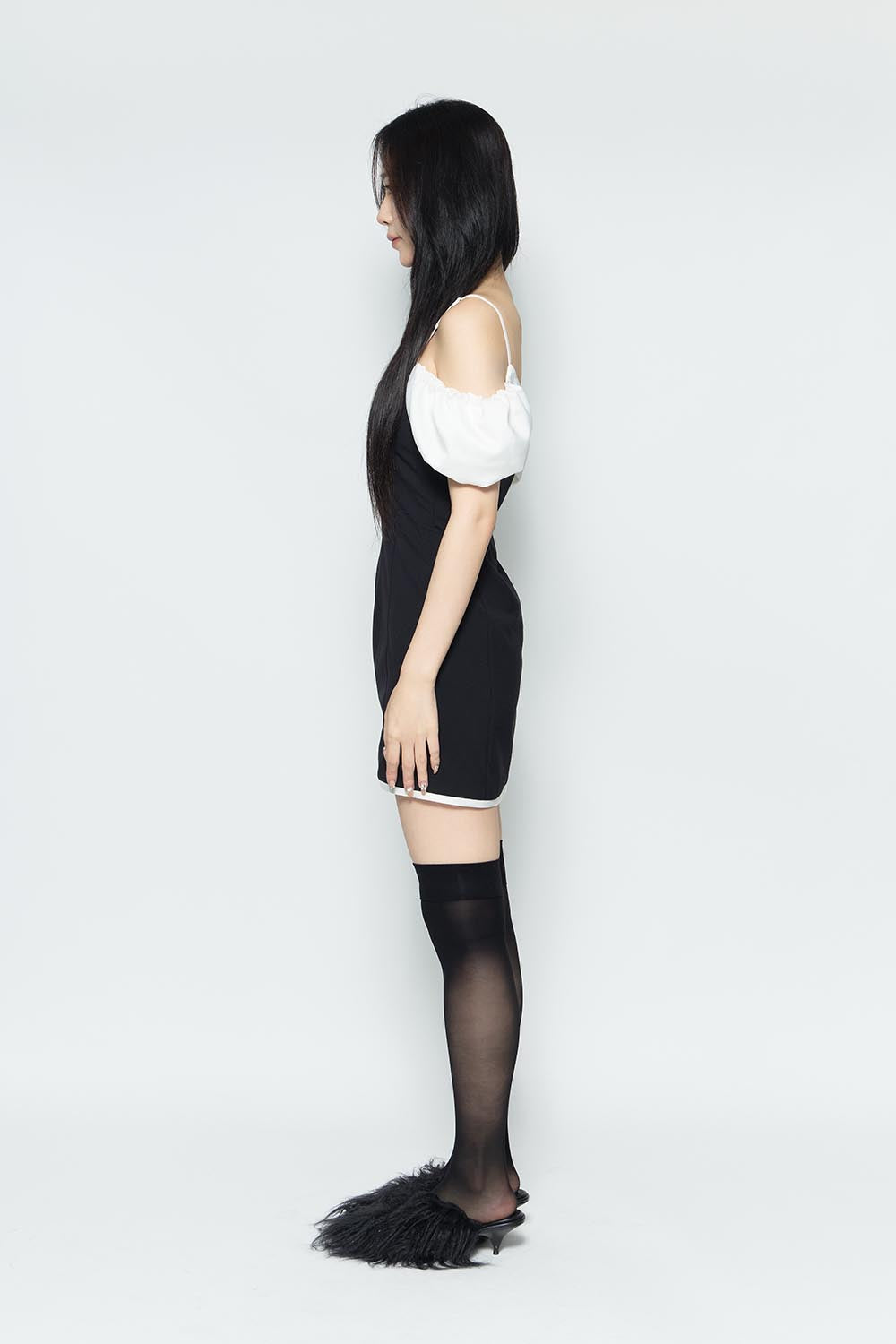 S puff sleeve dress mini