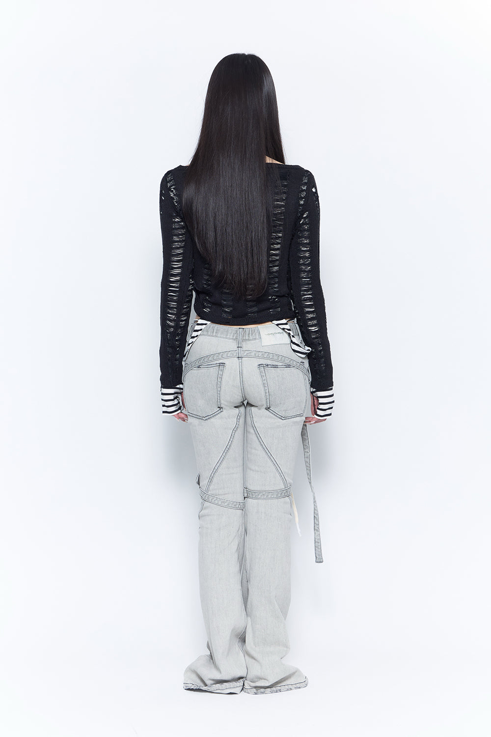 THEREDTHREAD / ザレッドスレッド】droop denim pants