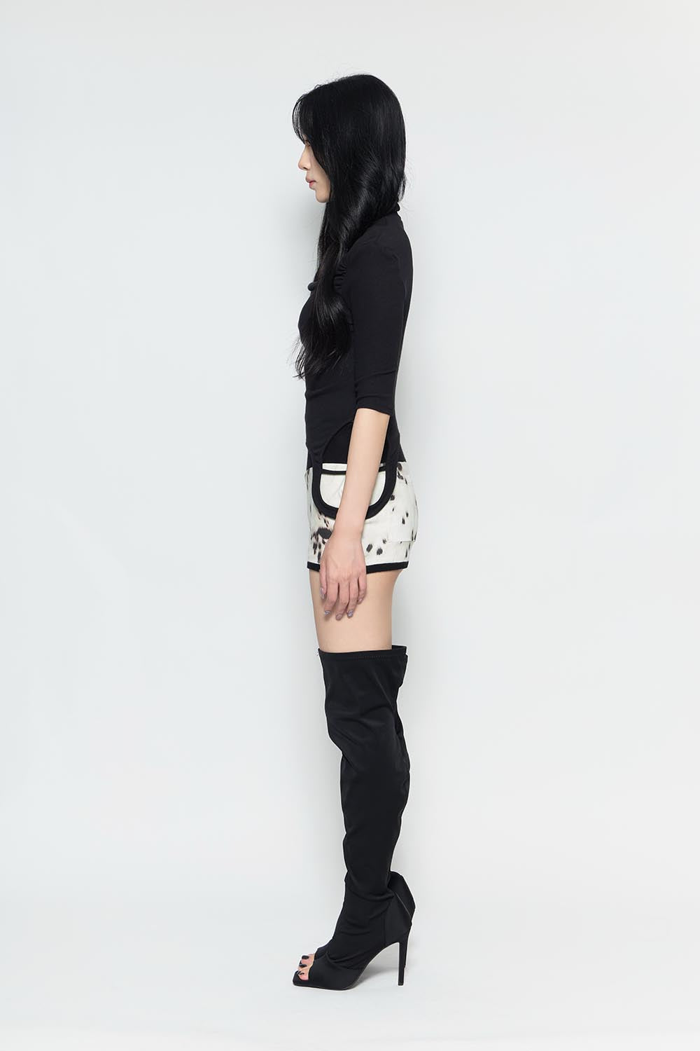 S dalmation knit shorts