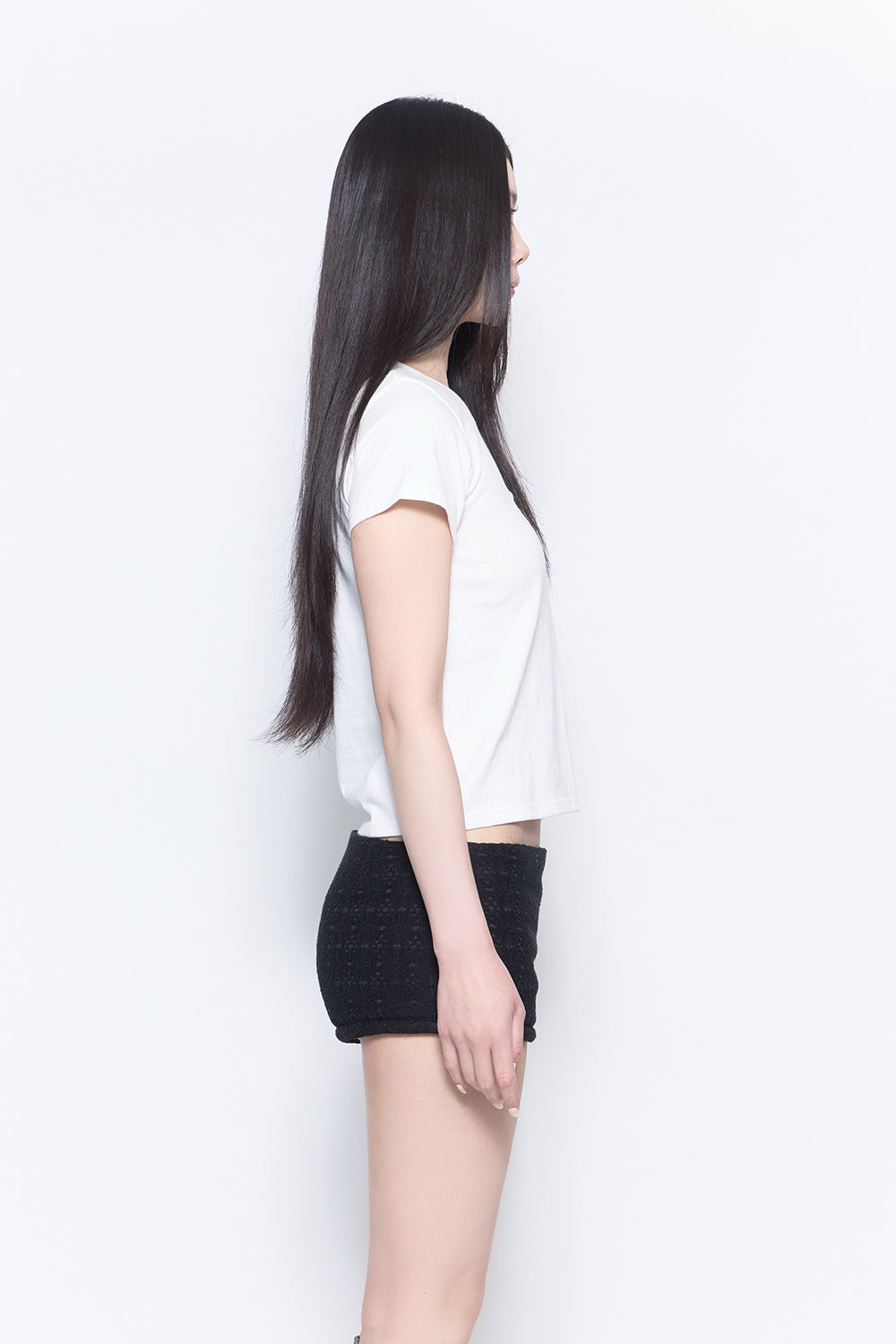 "M" crew neck T-shirt