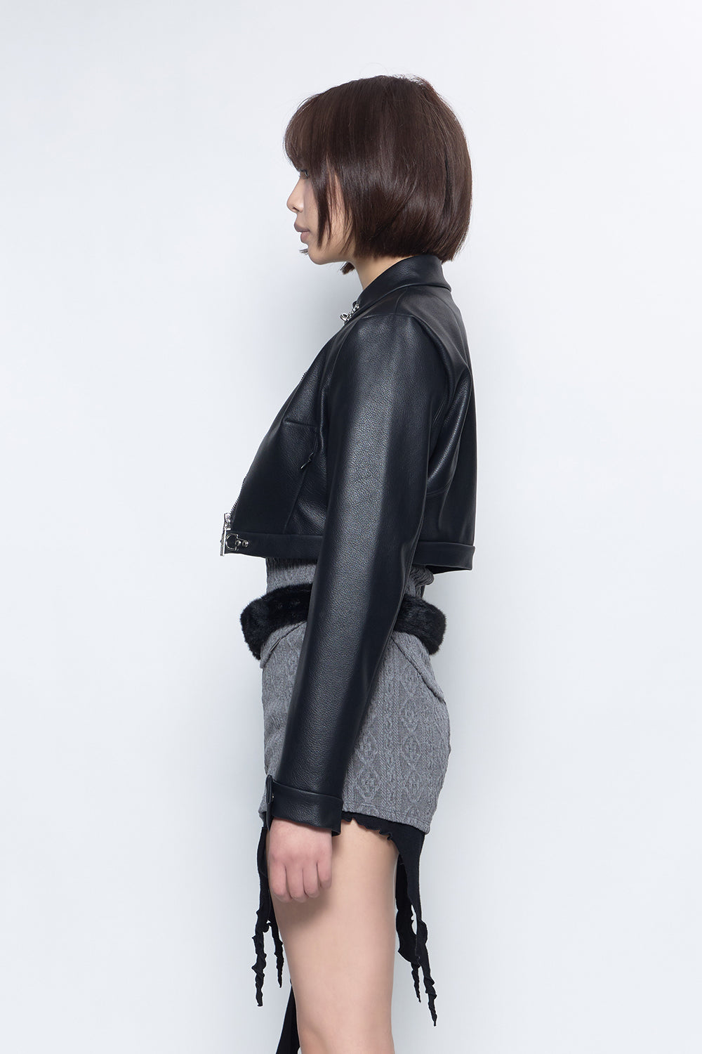 S urban leather cropped