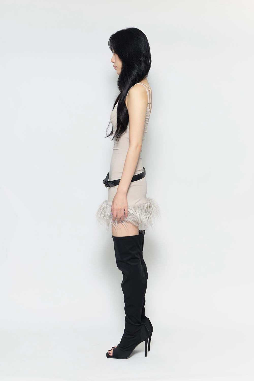 S layered fluff dress mini