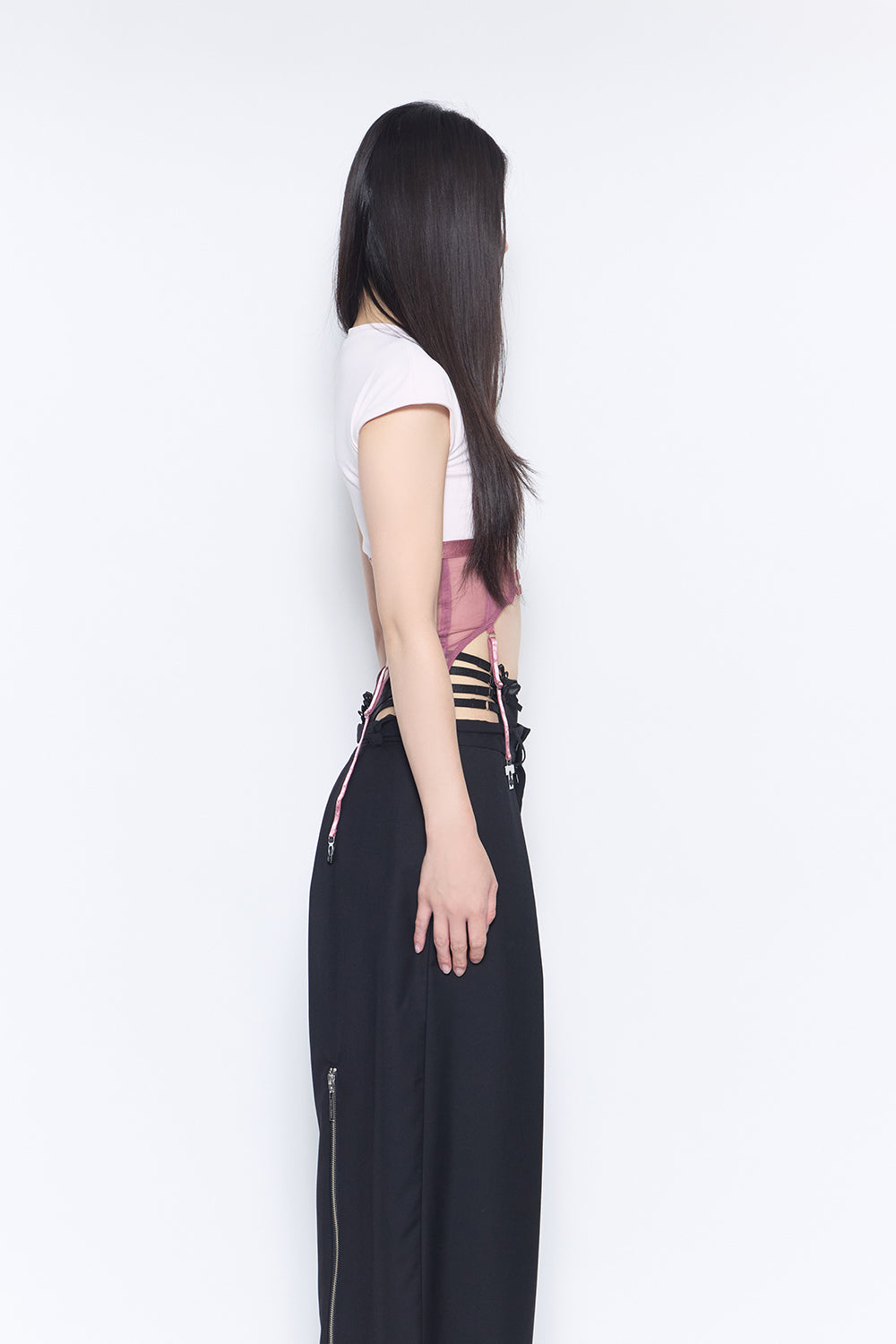 belted panel corset tops
