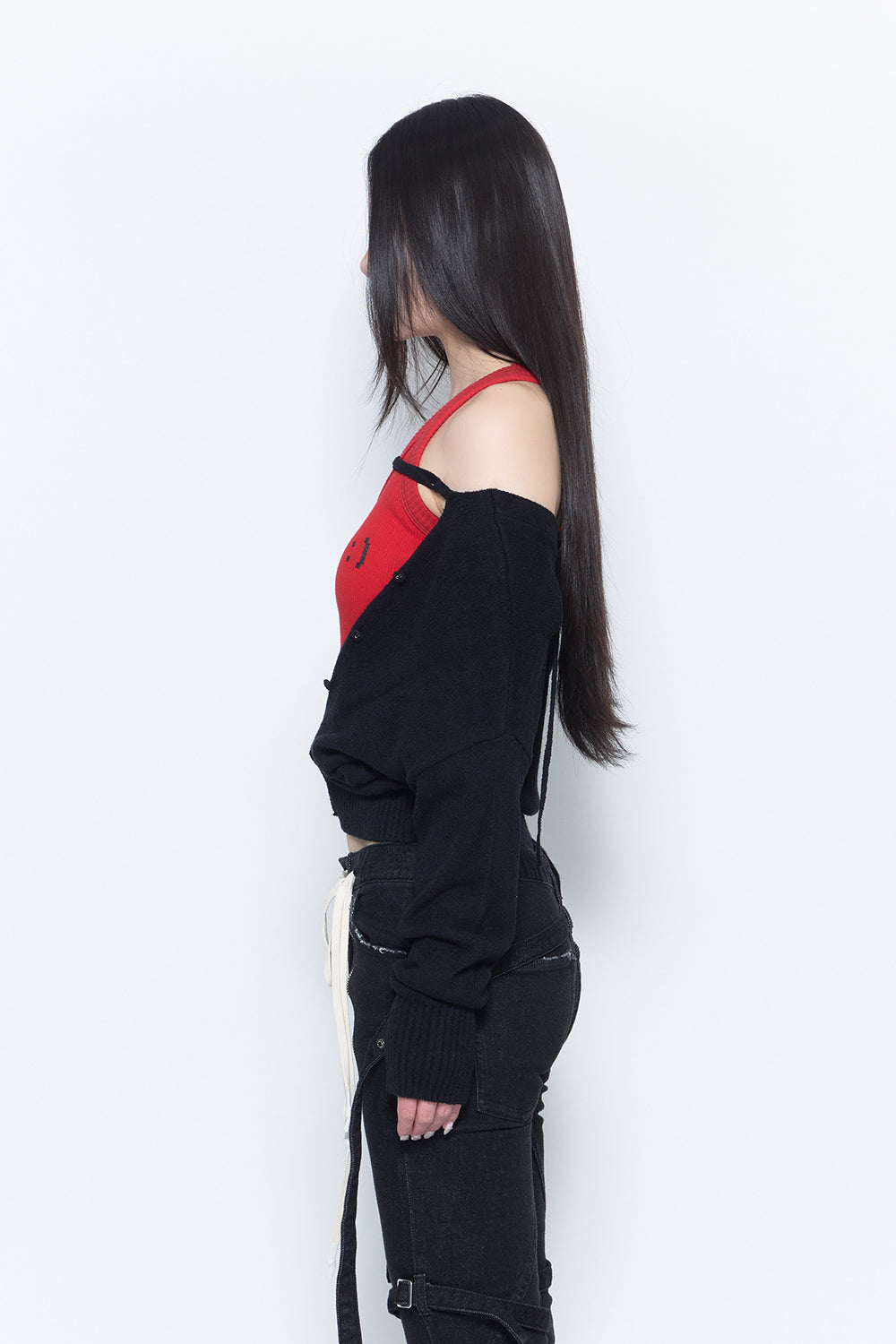 string knit cardigan