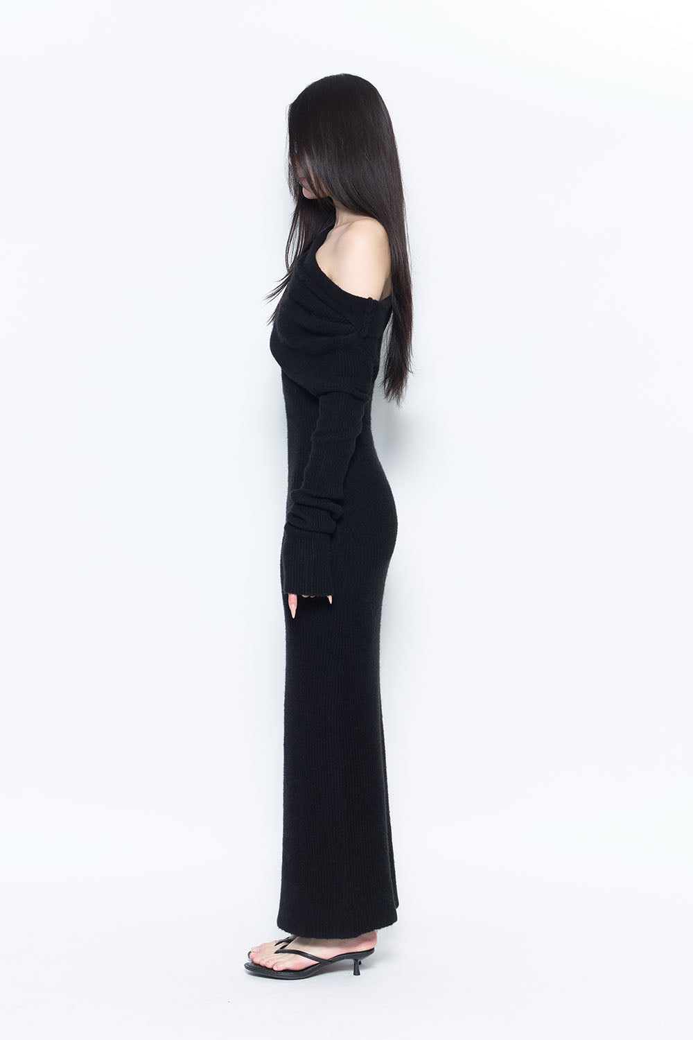 S slouchy knit long dress