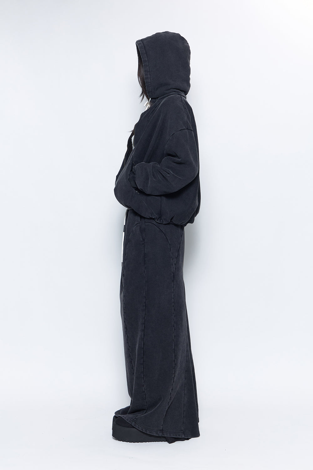 S slit line sweat skirt