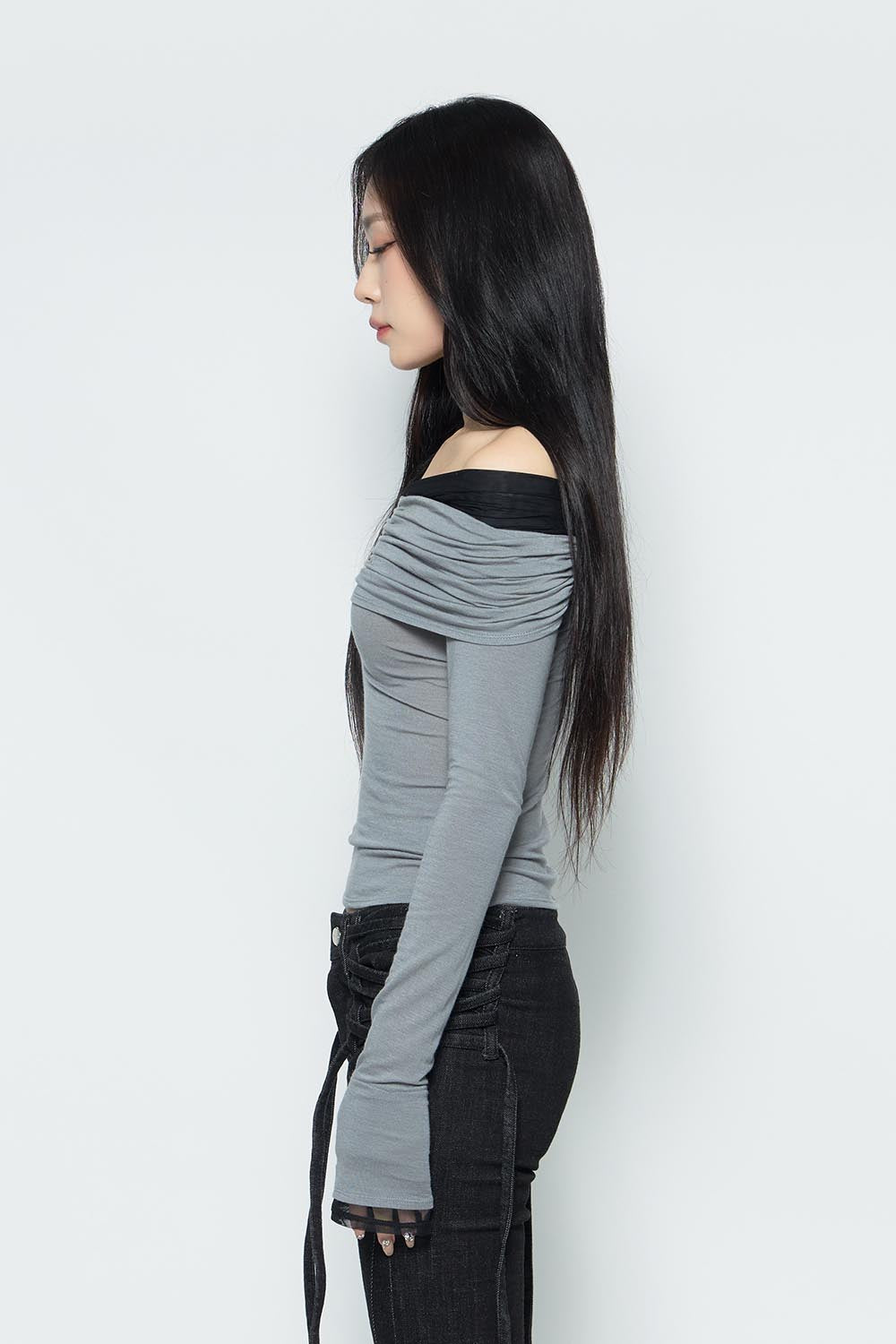 S twist off shoulder tops