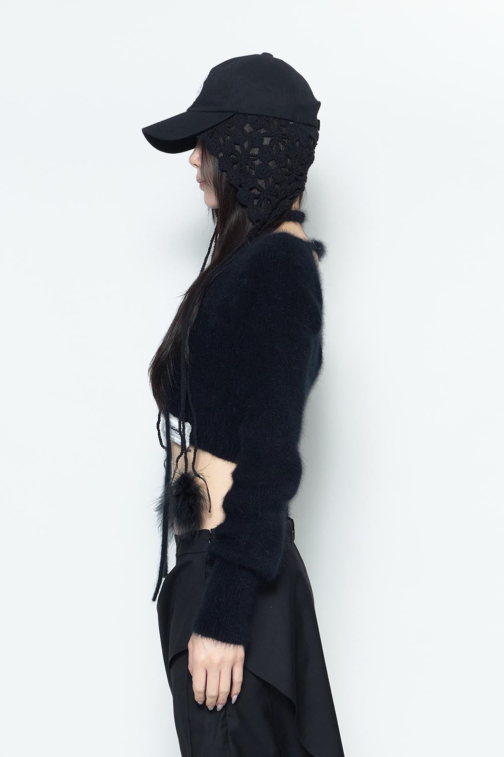 S fluffy tie tops cropped