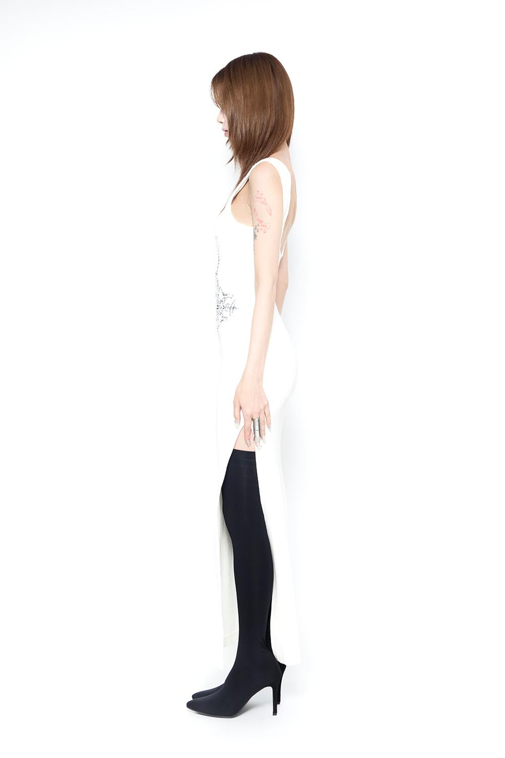 theredthread S rhinestone dress タンク ワンピ THEREDTHREAD / ザレッドスレッド】S rhinestone dress