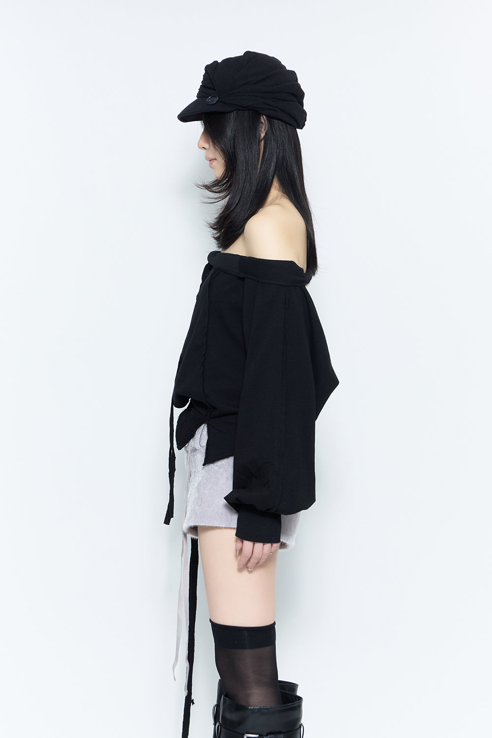 asymmetric sweat tops