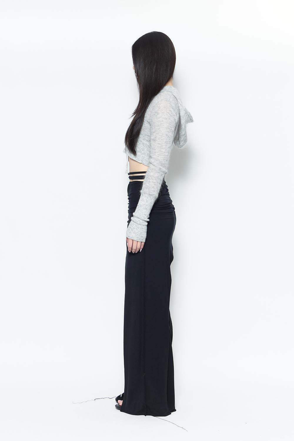 S script layered skirt pants