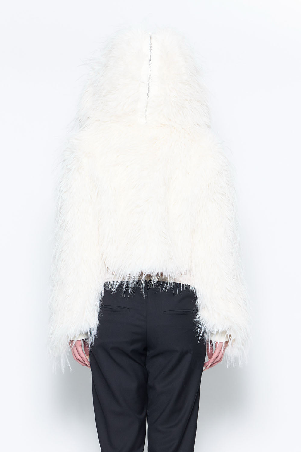 S fur hooded jacket