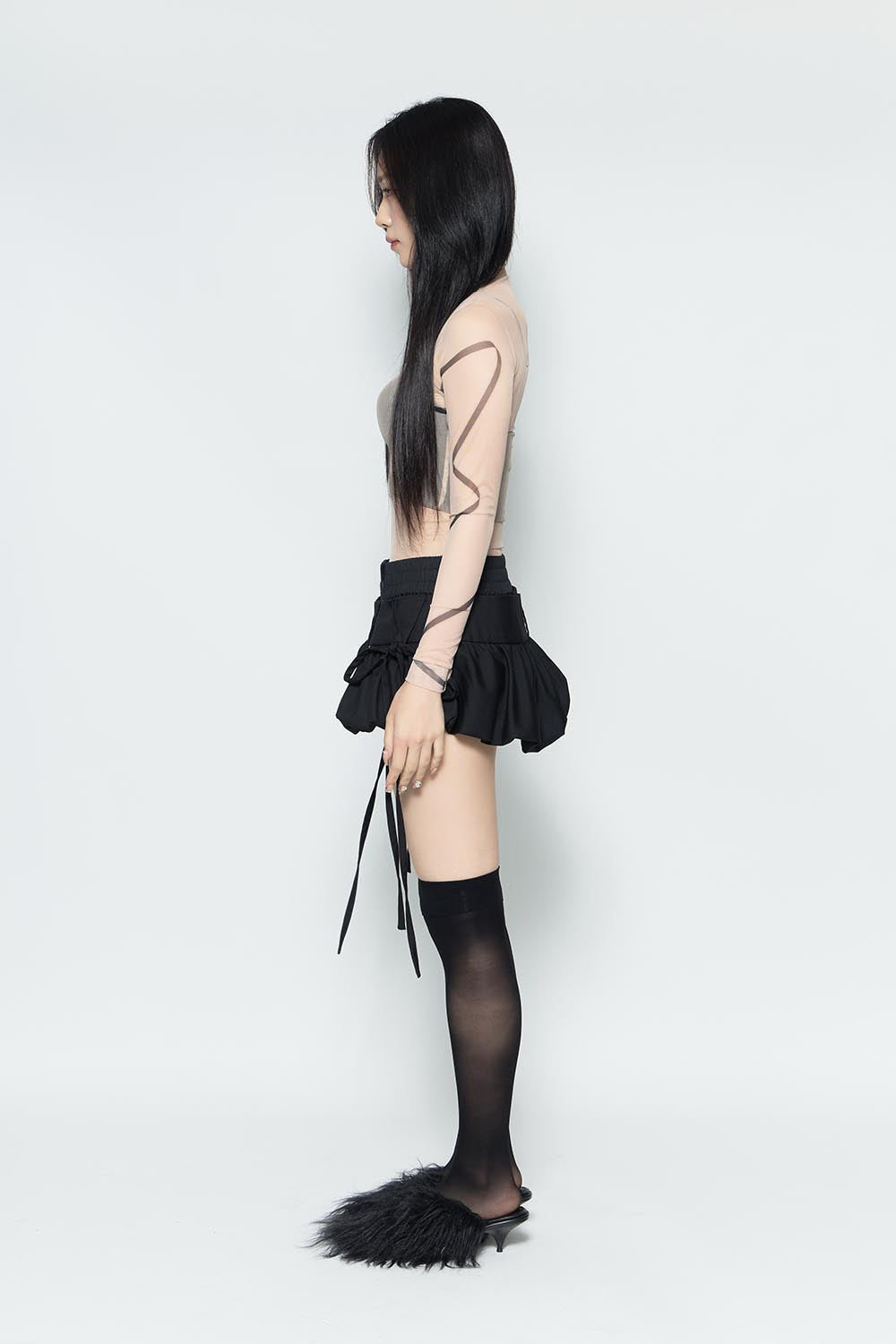 S layered balloon skirt
