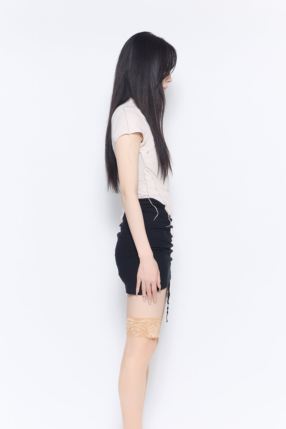 double button curve tops