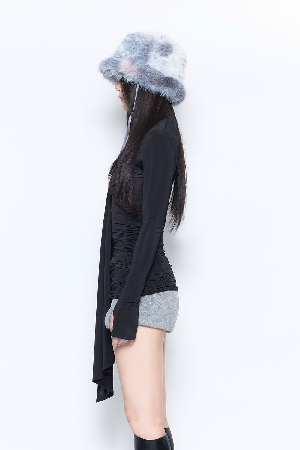 S asymmetric drape tops