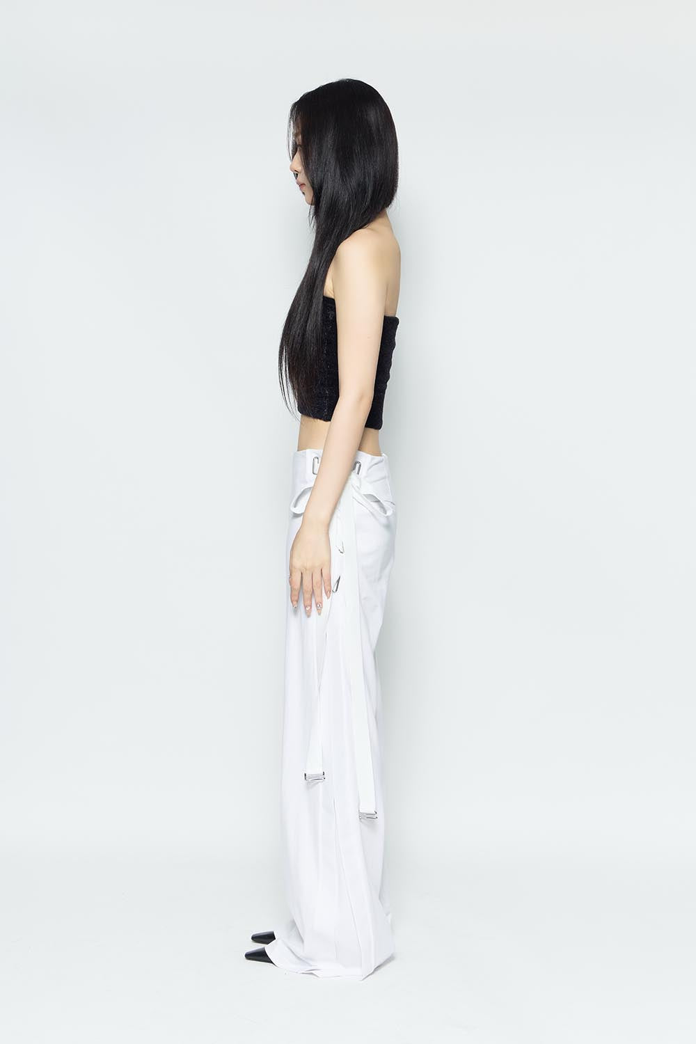 S loose fit contrast pants