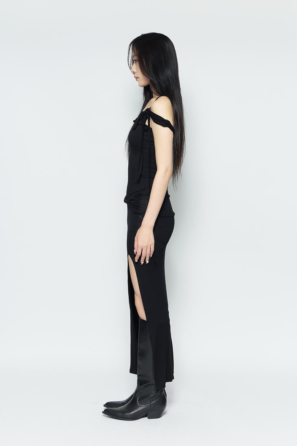 S twist asymmetric dress