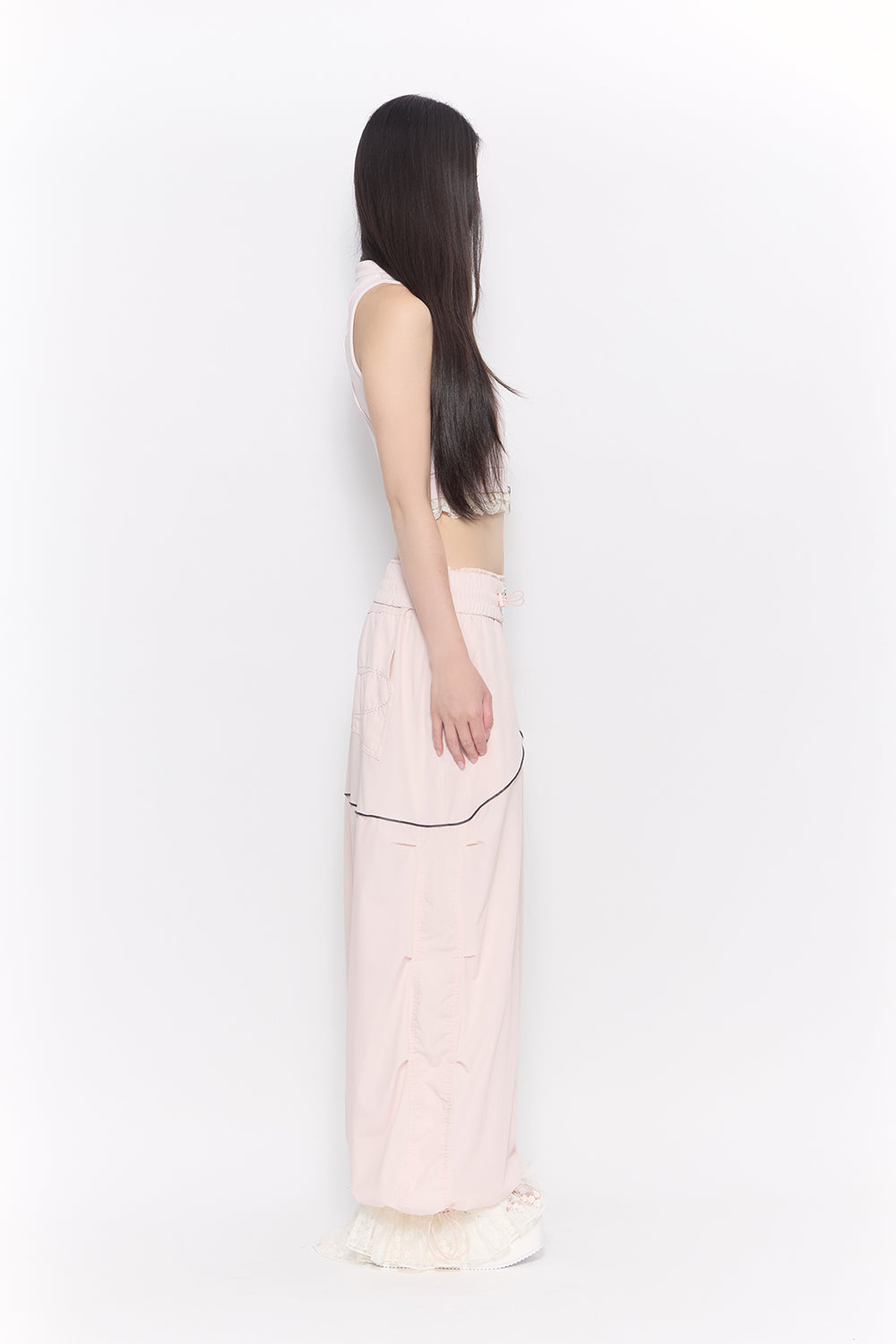 nylon jersey pants lace