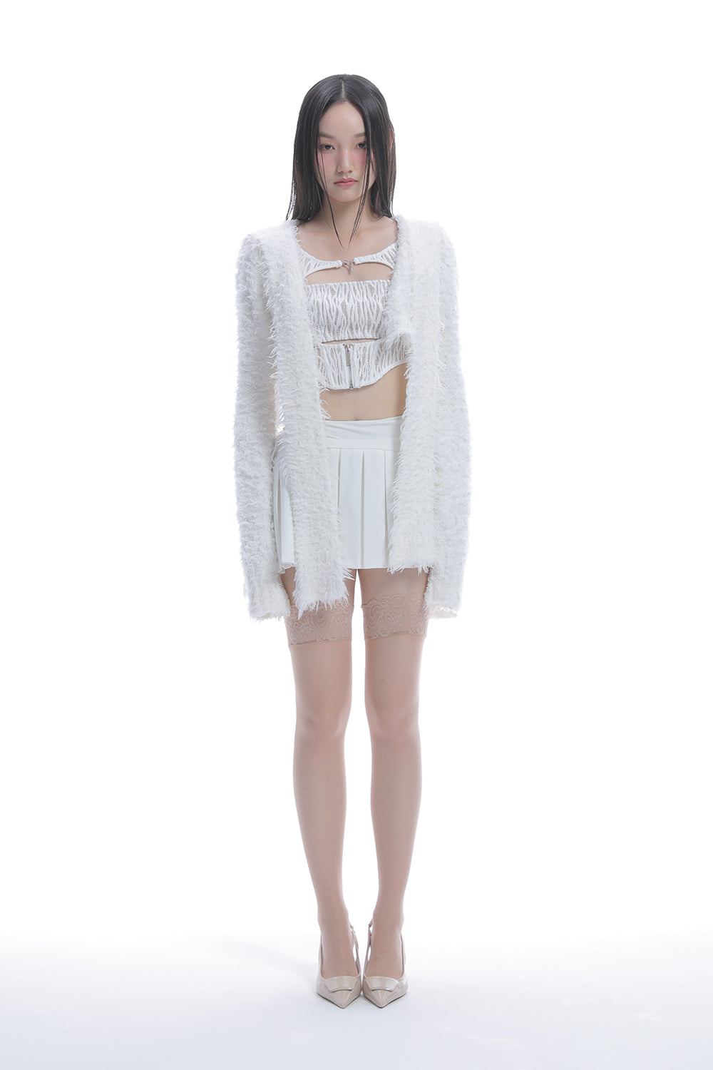 THEREDTHREAD / ザレッドスレッド】S ring pleats skirt full