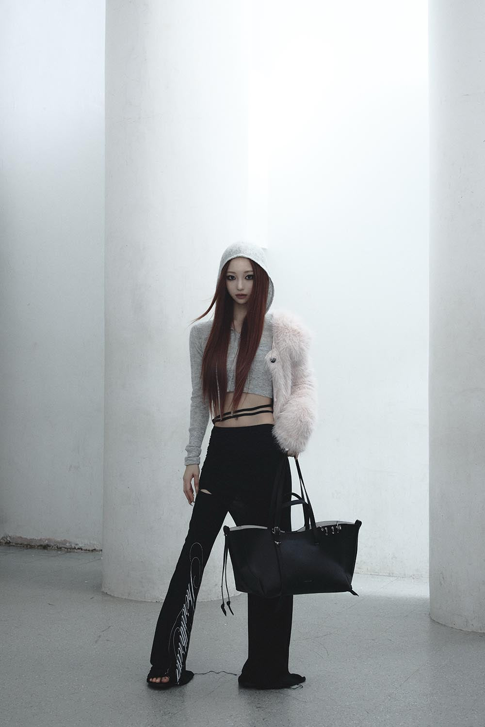 S script layered skirt pants