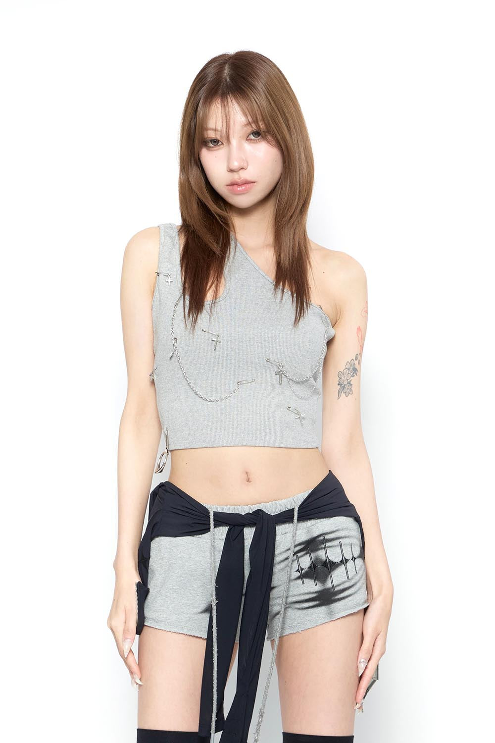 トップス theredthread S logo hoodie tank THEREDTHREAD / ザレッドスレッド】S logo hoodie tank
