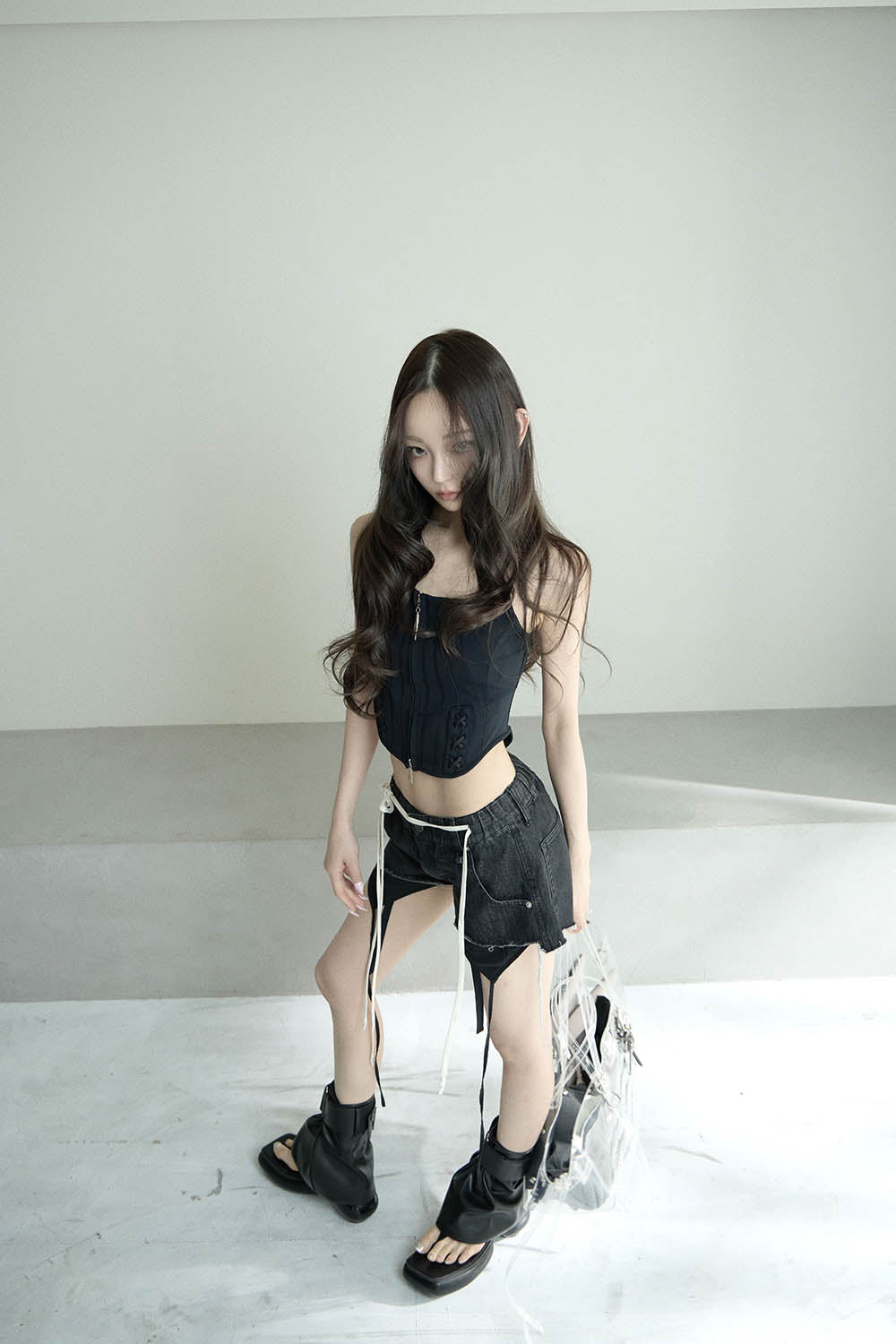 トップス theredthread corset THEREDTHREAD / ザレッドスレッド】S bonded corset tops
