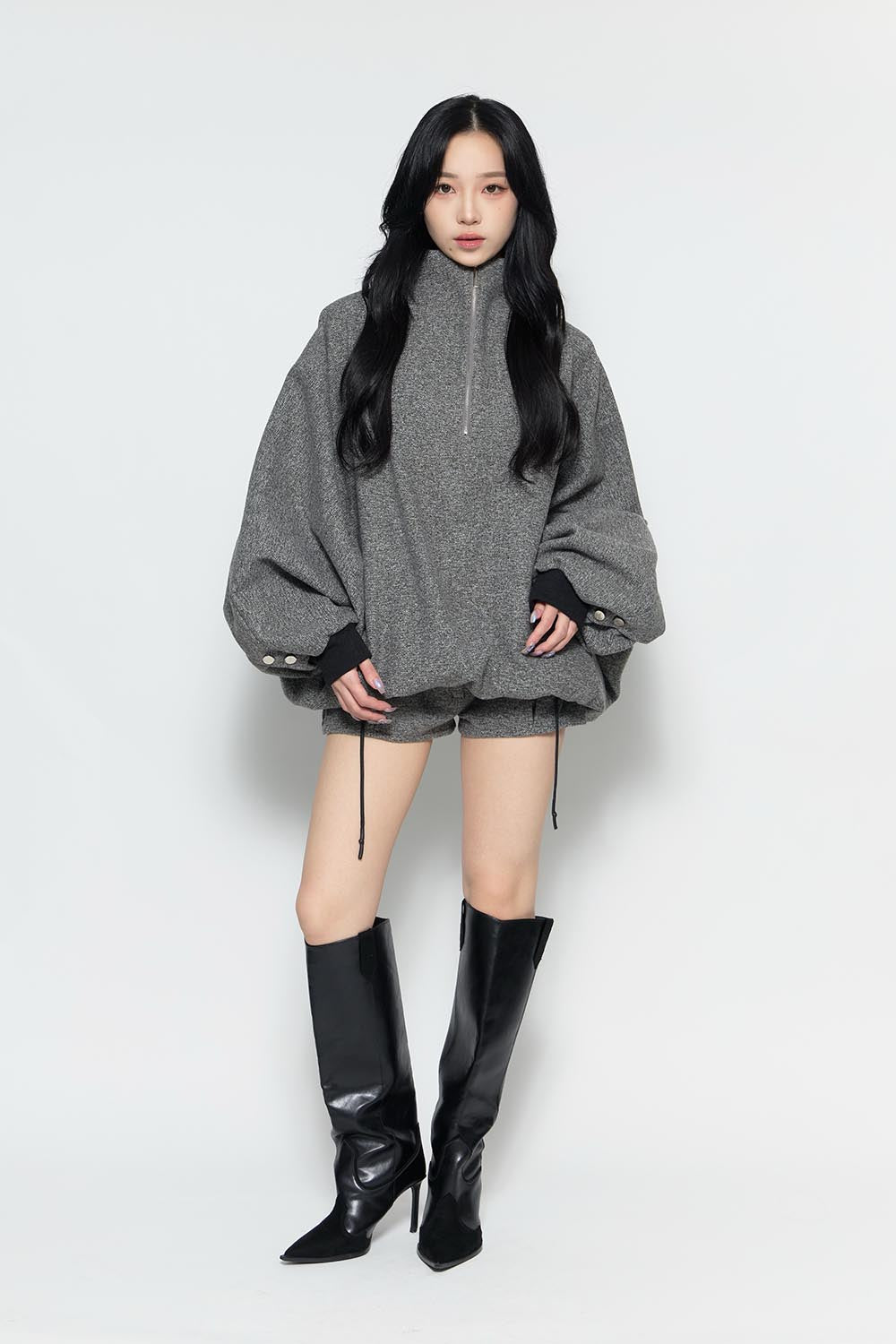 S tweed structure shorts