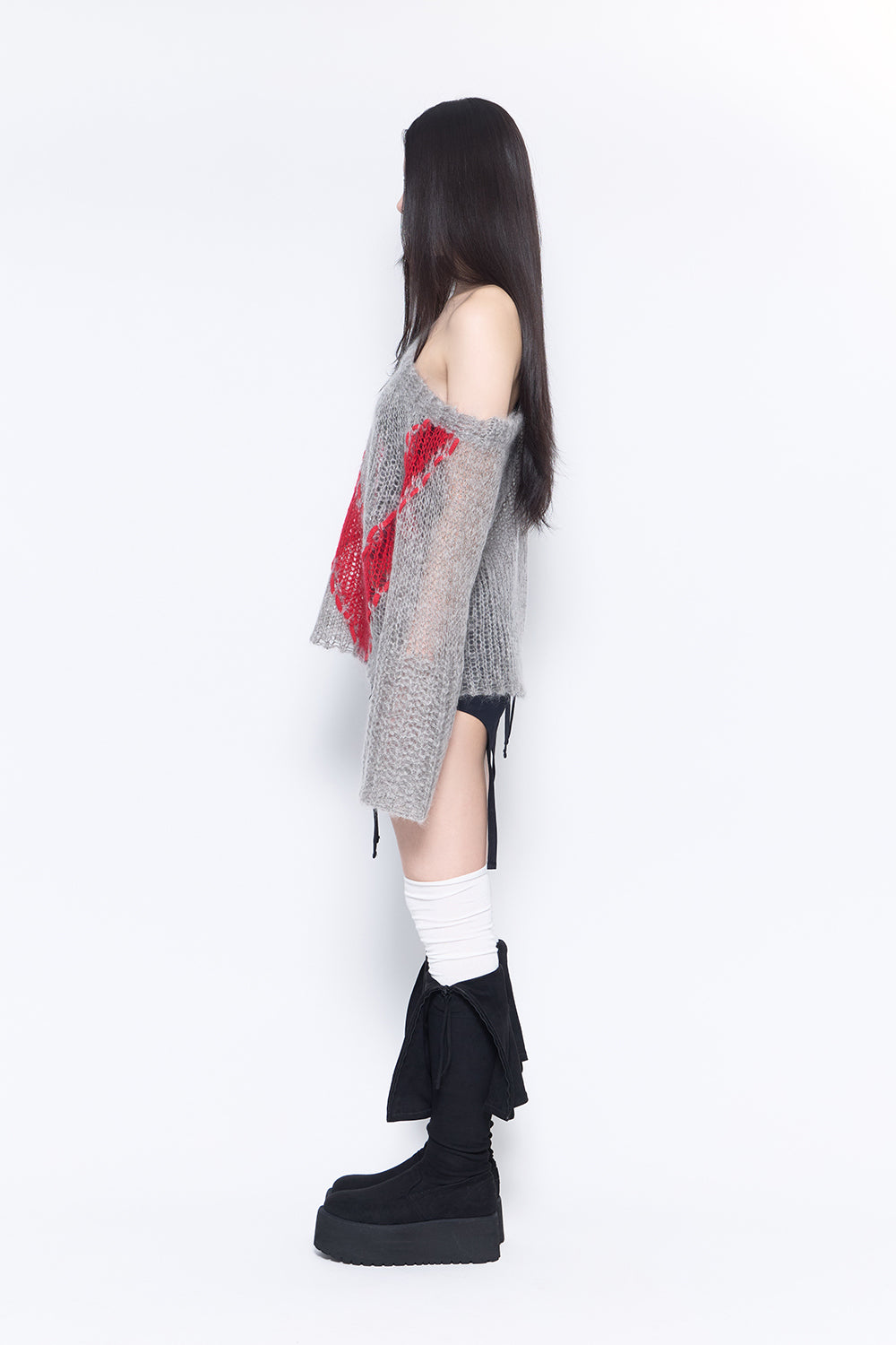 THEREDTHREAD / ザレッドスレッド】S garter bare shorts set
