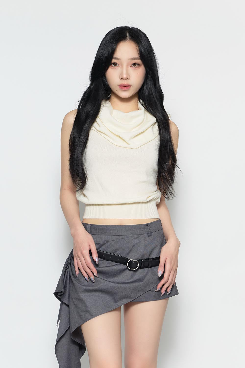 【THEREDTHREAD / ザレッドスレッド】S backless knit tops