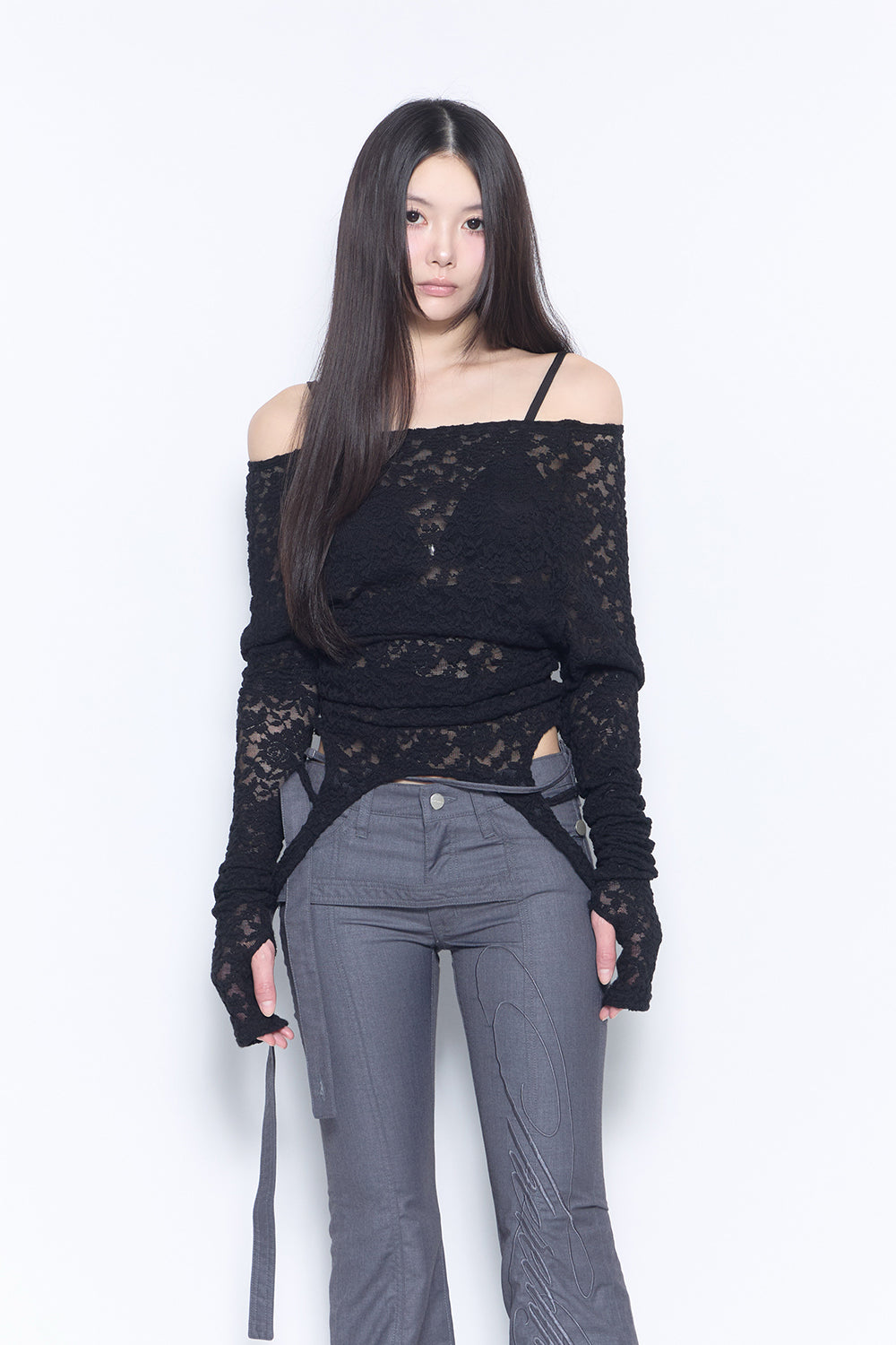 draped loop tops