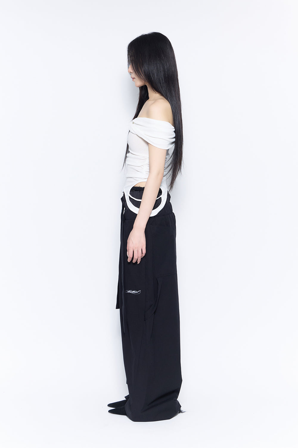 layered waist pants