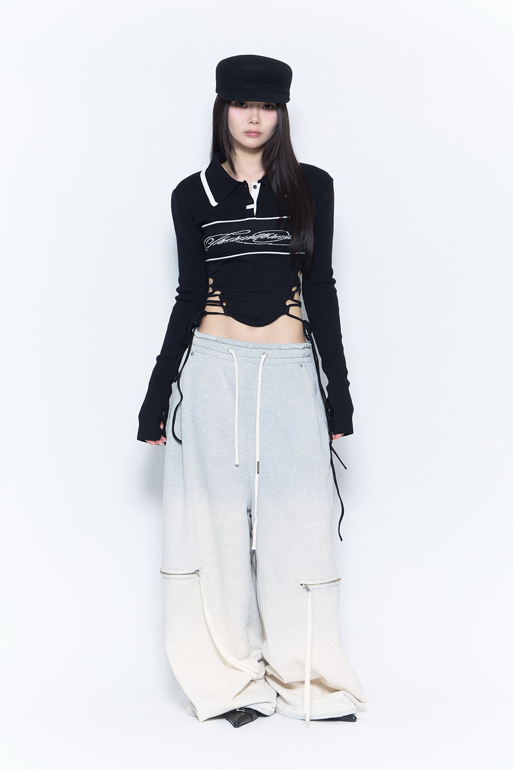 zip contour sweat pants