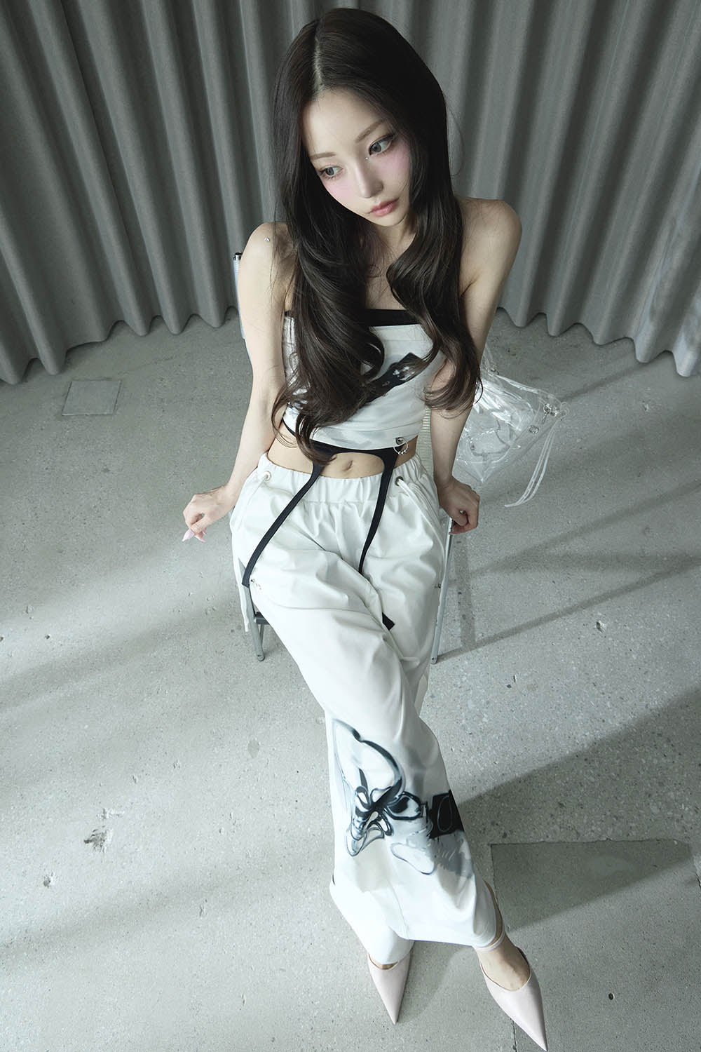 トップス theredthread S print tops charm THEREDTHREAD / ザレッドスレッド】S print tops charm