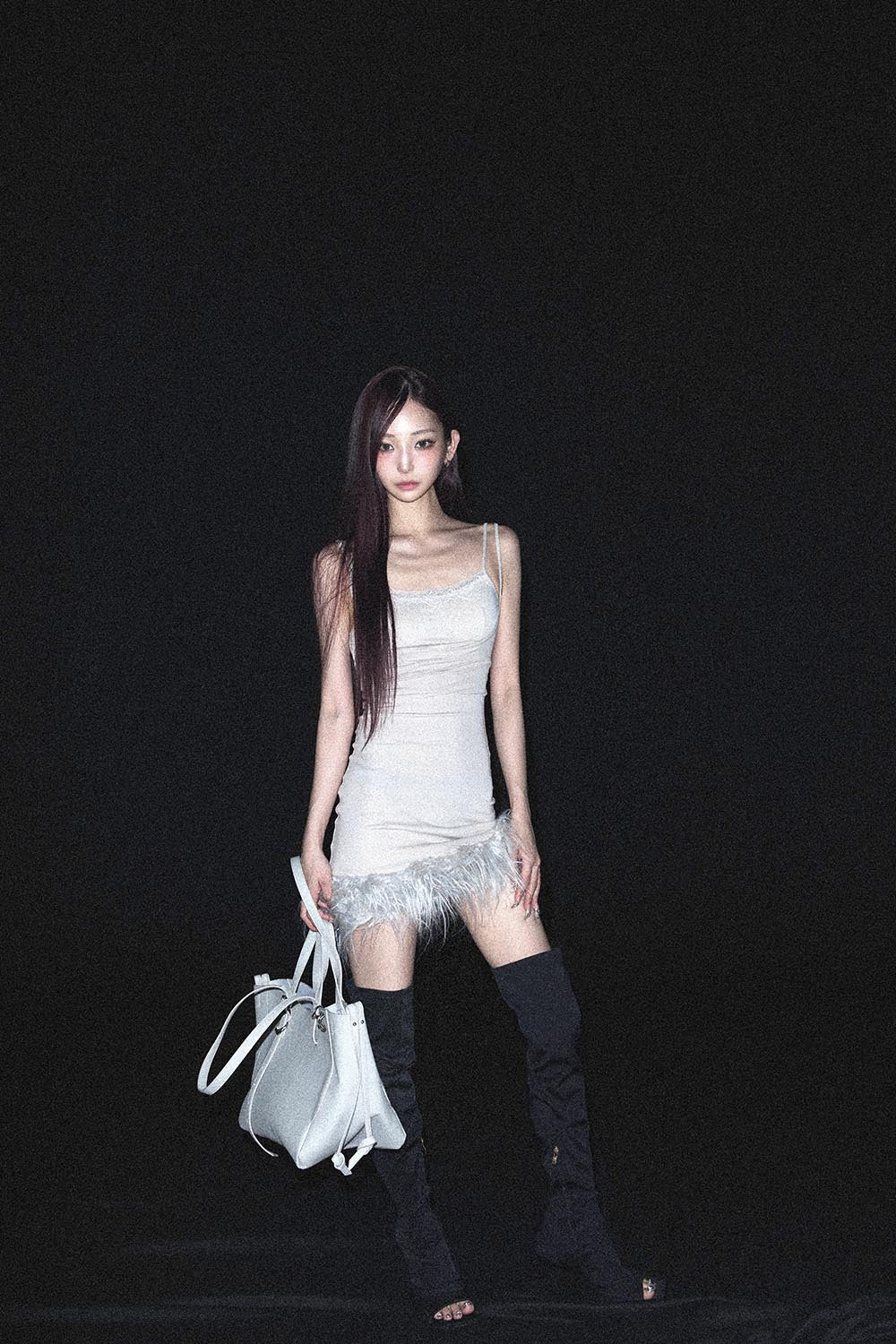 THEREDTHREAD / ザレッドスレッド】S layered fluff dress mini